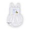 Baby boys easter sun bubble romper with embroidered stacked font monogram initials and bunny rabbit product 1